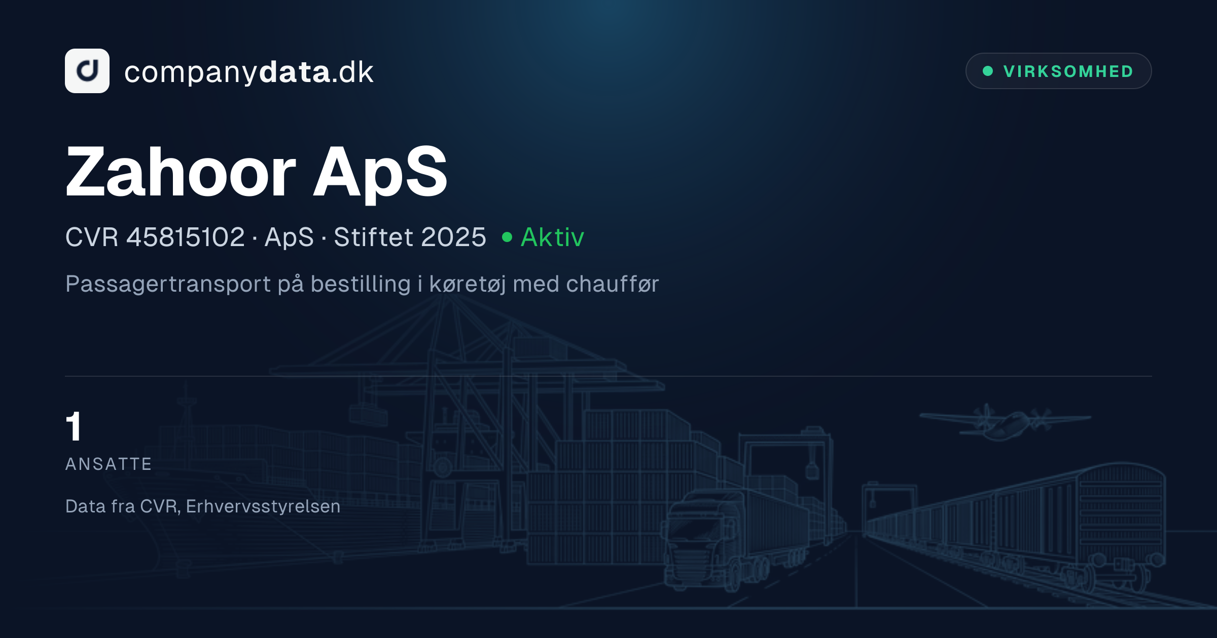 Zahoor ApS – CVR 45815102 – Virksomhedsinfo & Regnskaber