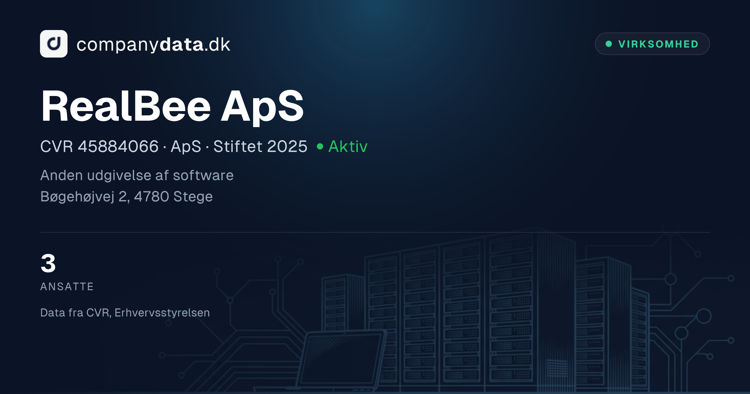 RealBee ApS – CVR 45884066 – Virksomhedsinfo & Regnskaber