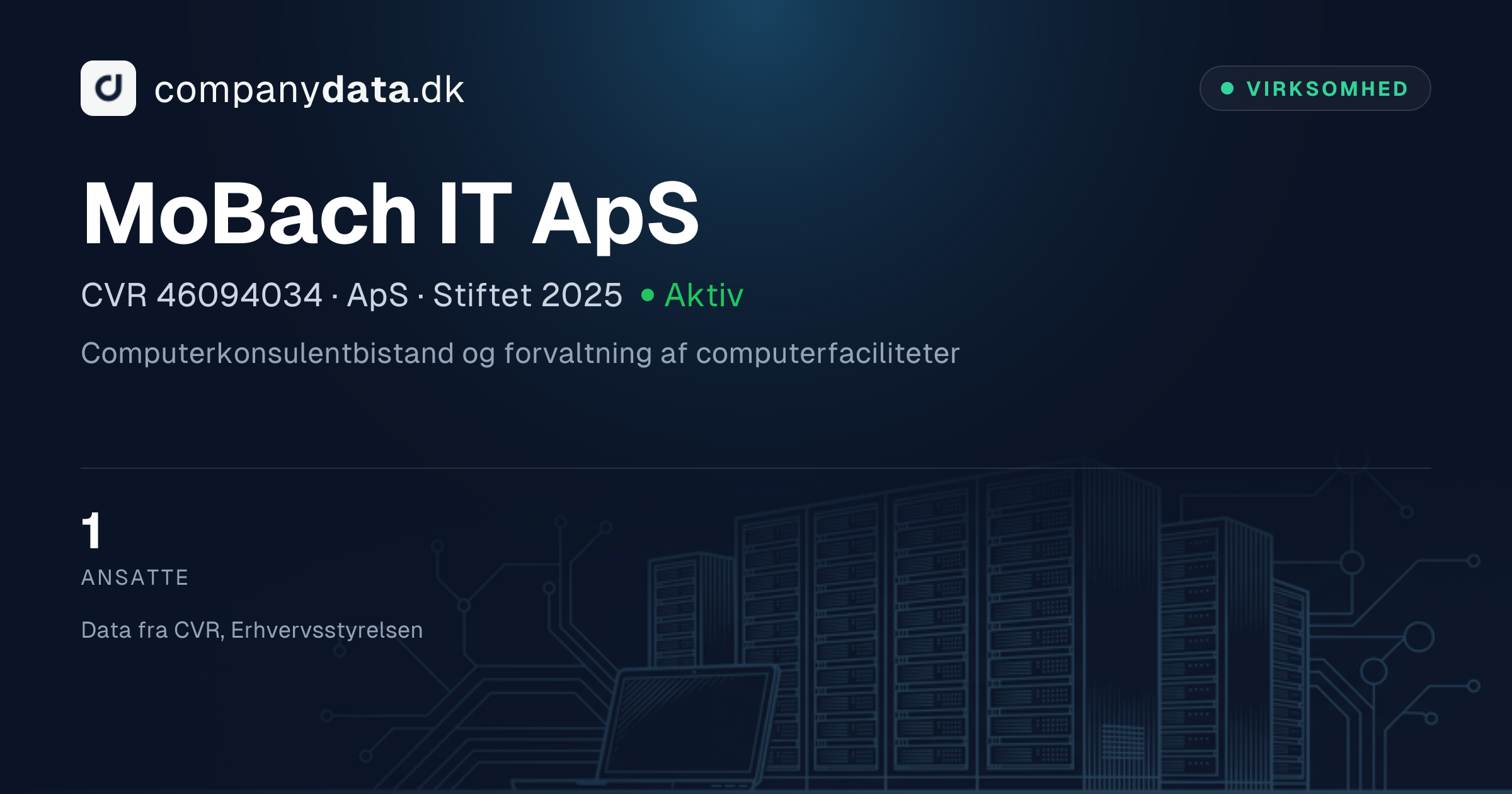 MoBach IT ApS – CVR 46094034 – Virksomhedsinfo & Regnskaber