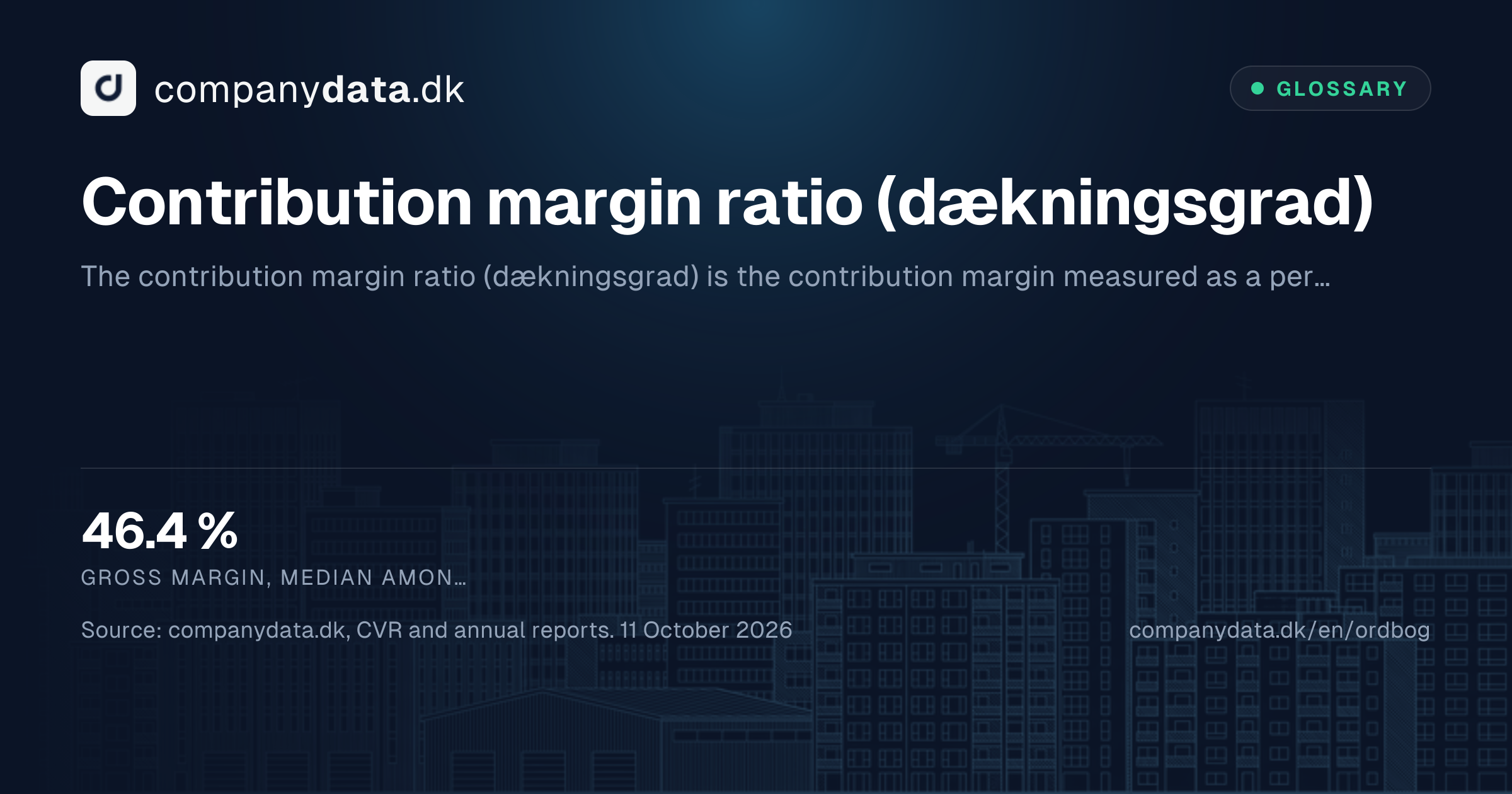Contribution margin ratio (dækningsgrad) | companydata.dk