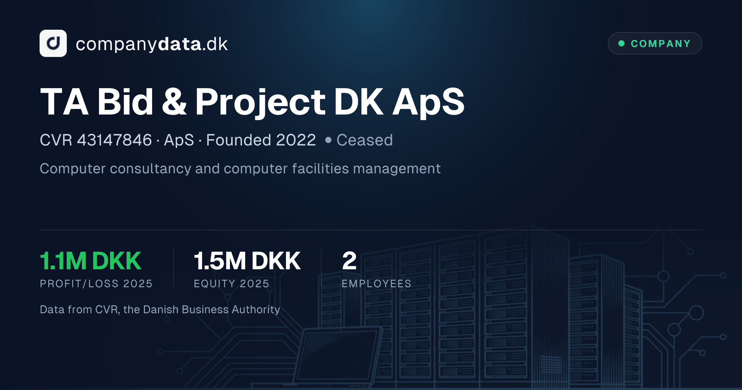 TA Bid & Project DK ApS – CVR 43147846 – Dissolved
